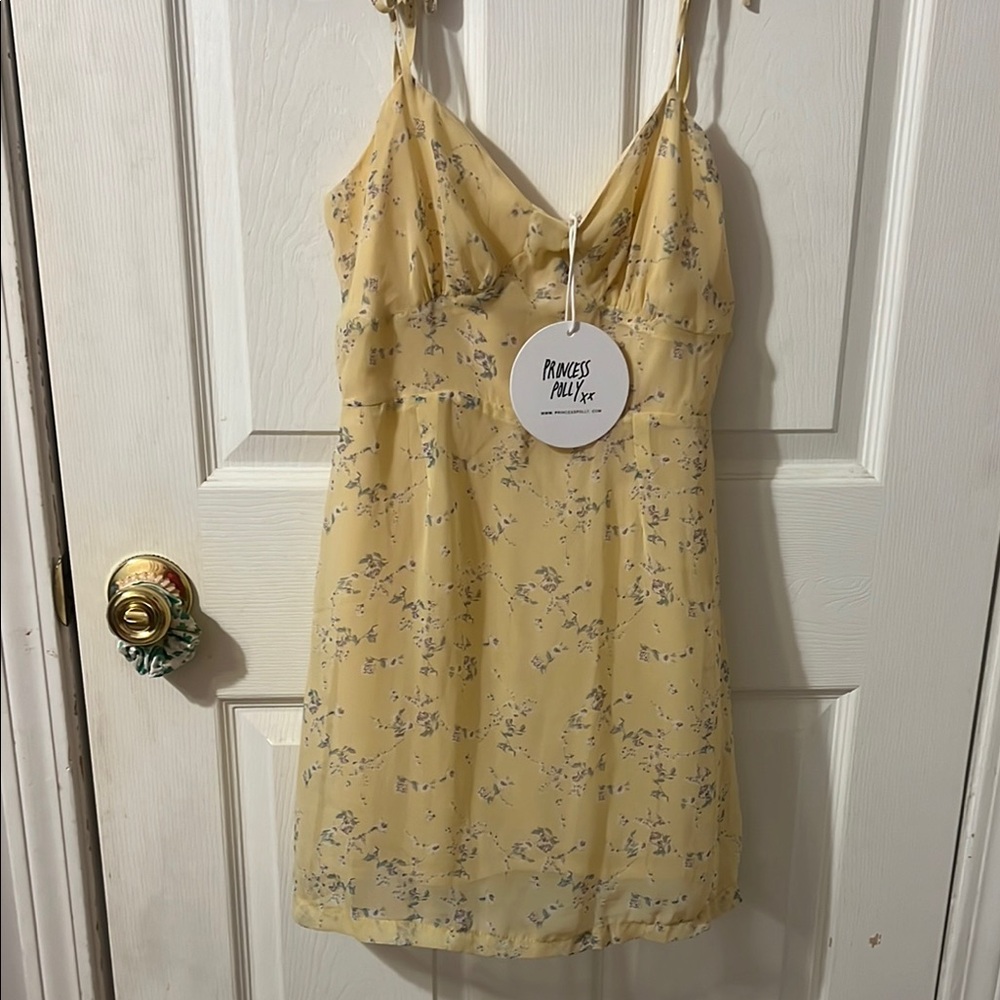 Yellow Floral Princess Polly Dress